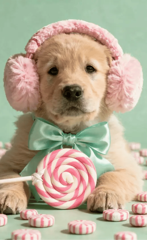 Sweet red and white candy cane stripes for an adorable peppermint-themed look.