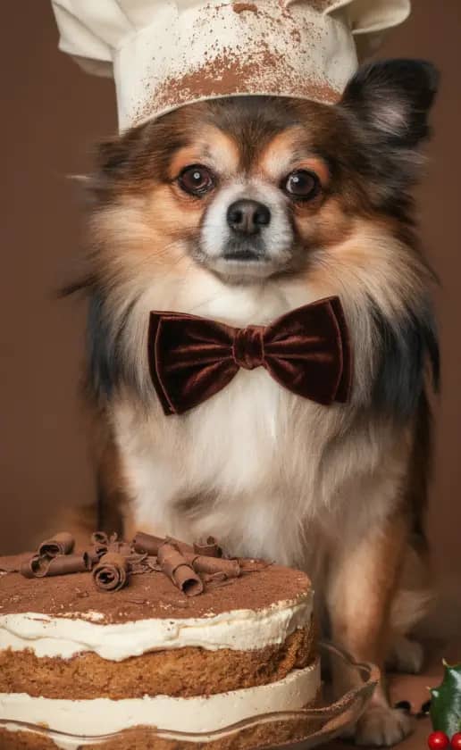 Your pet as a festive pastry chef ready to bake holiday treats and desserts.