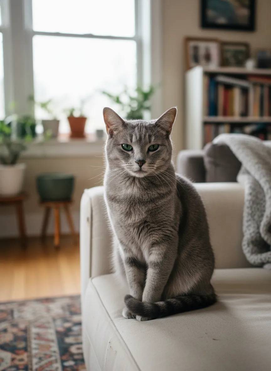 Original Russian Blue Cat photo